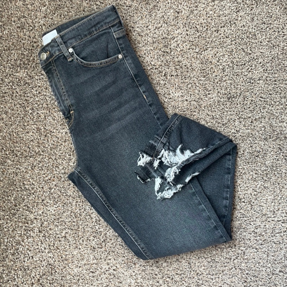 TopShop High Waist Skinny Jena - Chewed Hem